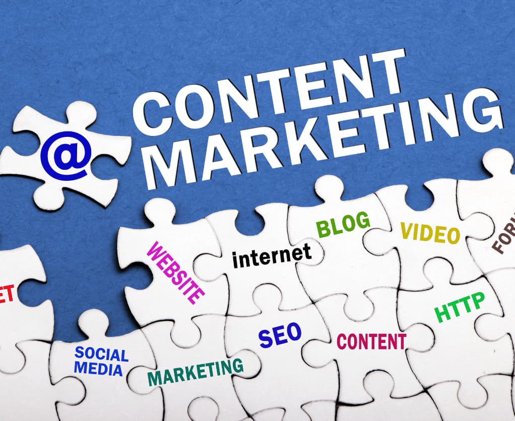 Content Marketing - Puzzle Website, Internet, Blog, Video, SEO, Marketing, Social Media