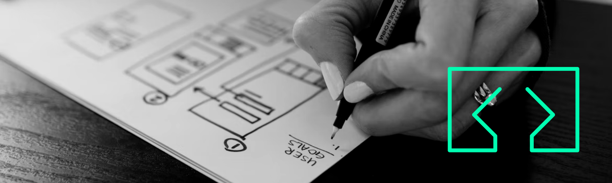 Woman prototyping for good user experience