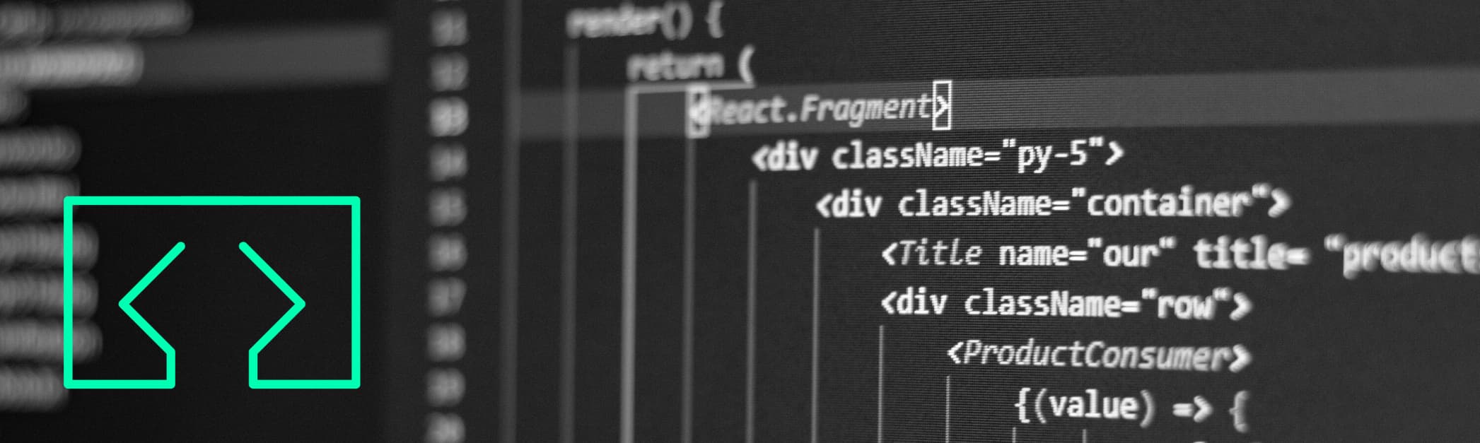 lines of code and web development agency icon