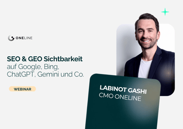 SEO and GEO: webinar with Labinot Gashi, CMO at ONELINE, on visibility in Google and AI answers
