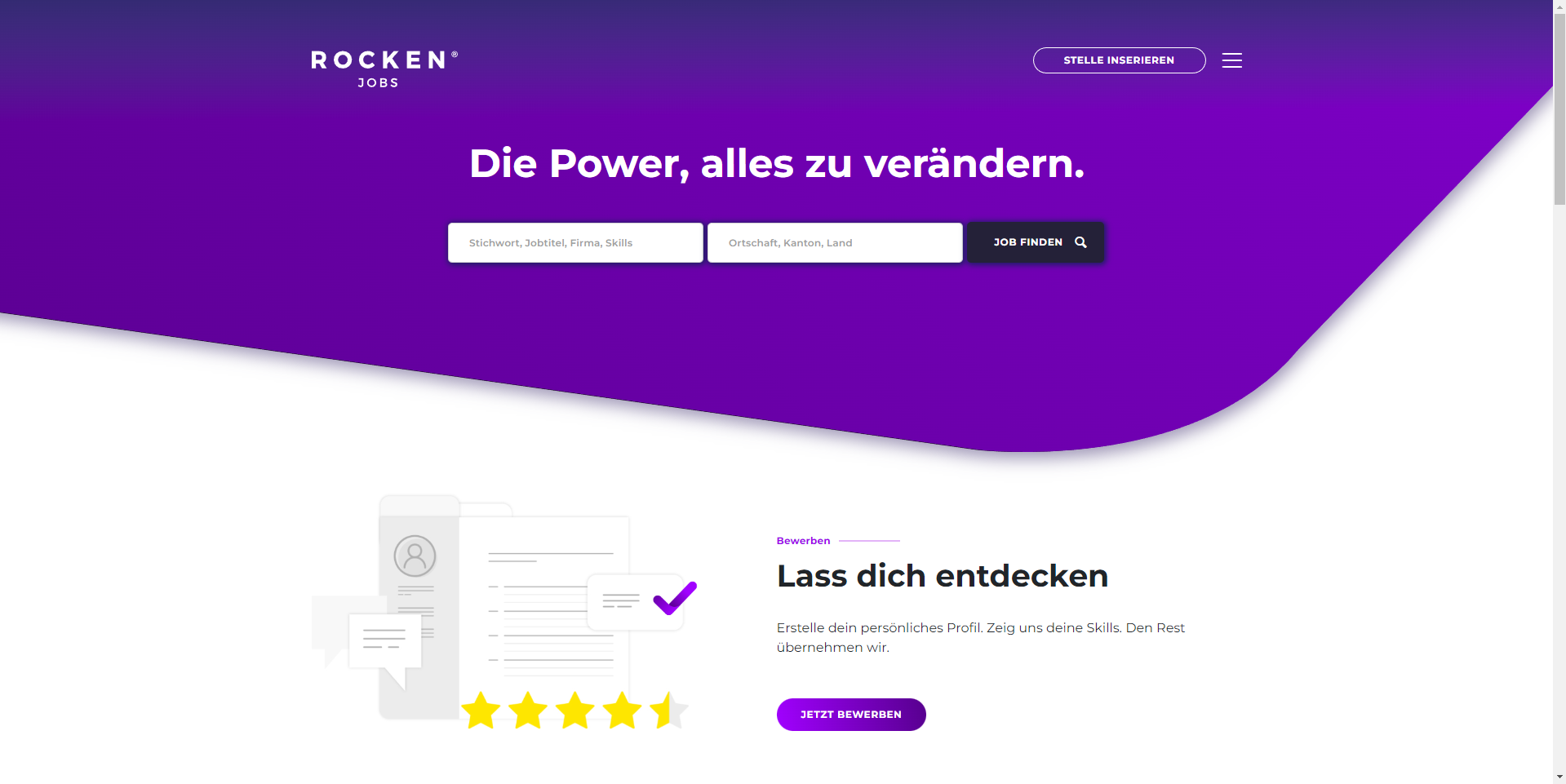 Hauptseite von Rocken