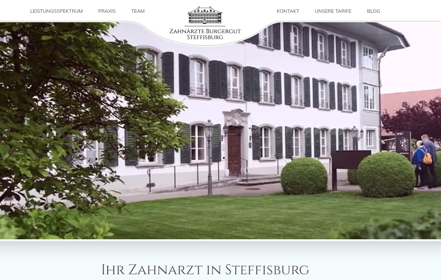 Zahnärzte burgergut webpage