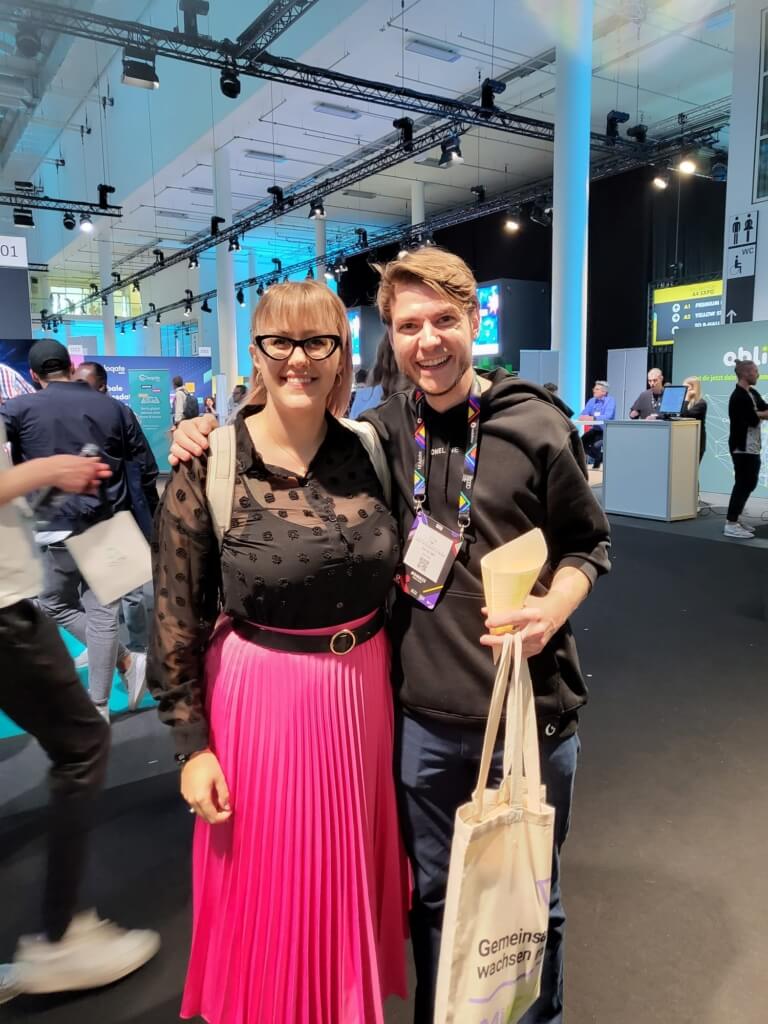 Natascha and Silvan at the OMR