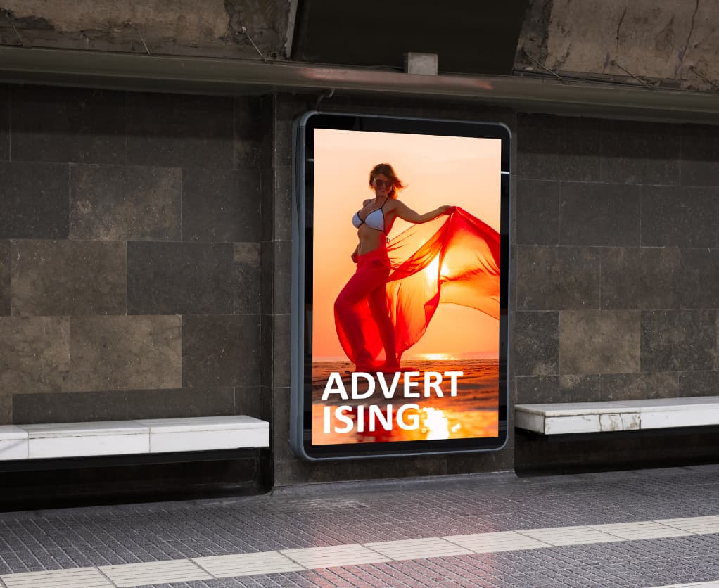 Werbefläche an einer Haltestelle - Display Ads Grafiken