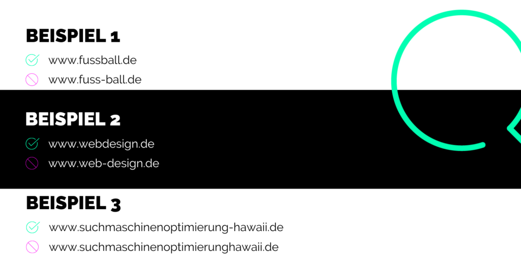 Examples of search engine friendly domain names