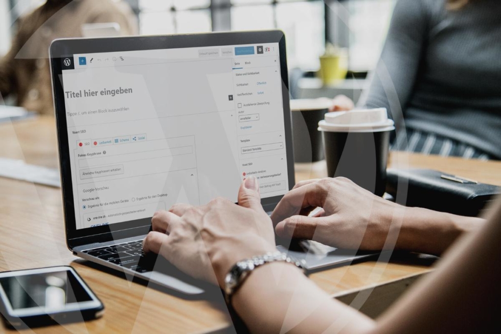 Create WordPress page on laptop