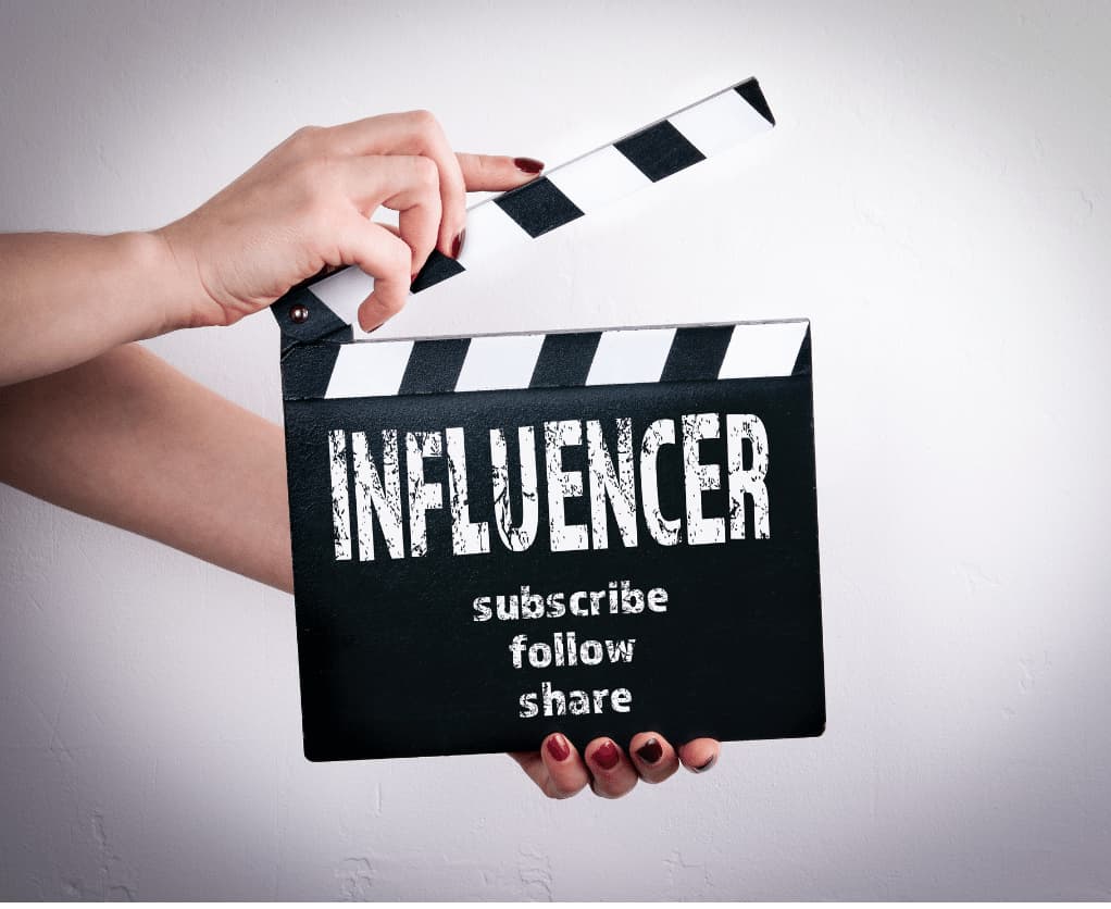 Influencer Marketing Filmklappe