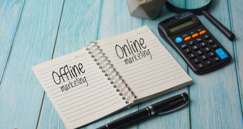 Booklet written with online and offline marketing