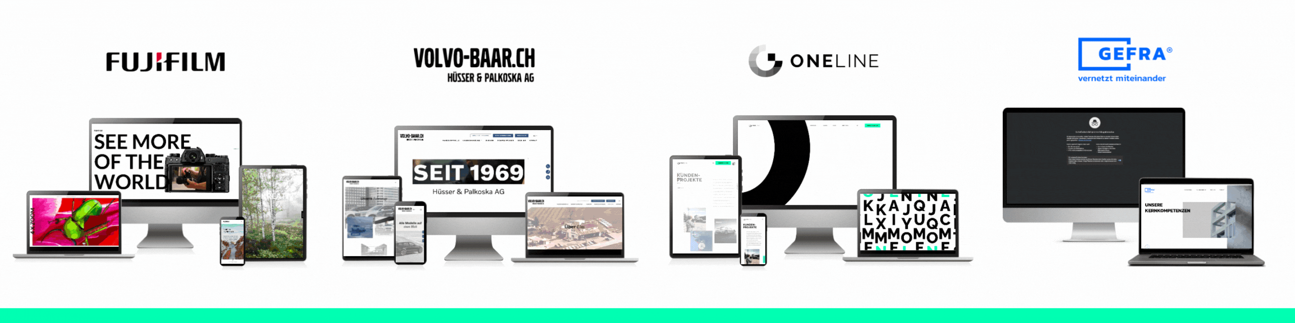 Web projects of our online marketing agency