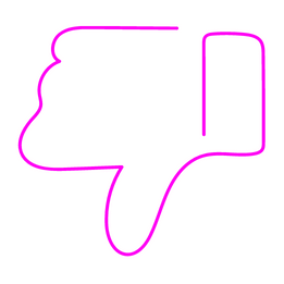 Thumbs down icon pink