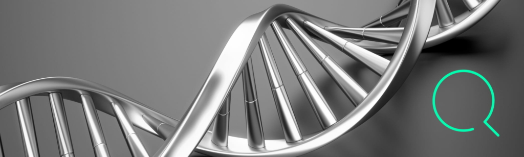 DNA Struktur schwarz weiss und SEO Icon