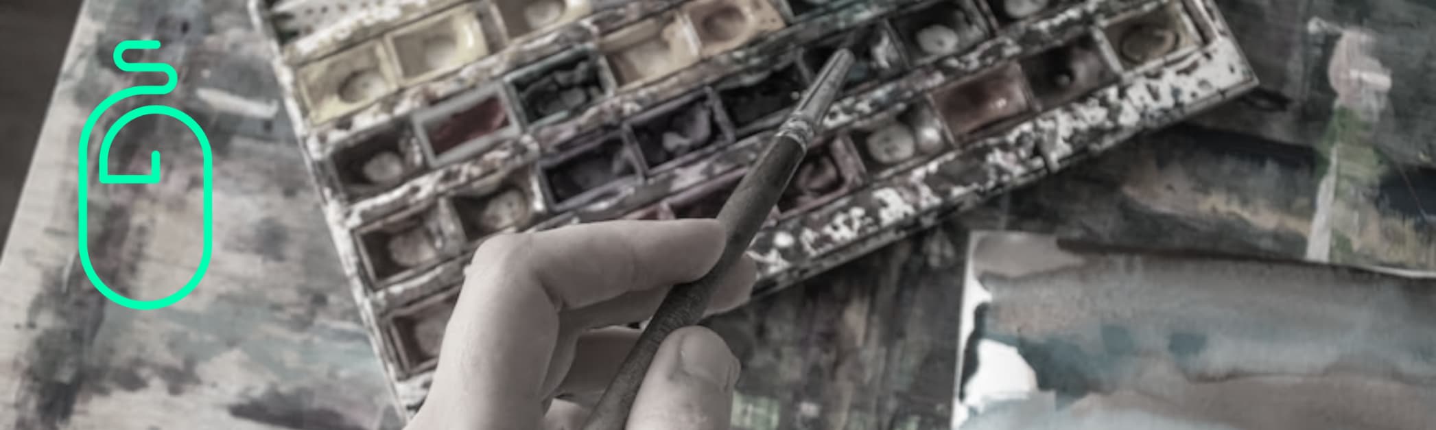 Farbpalette und Webdesign Icon