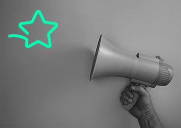 Megaphone und Stern Icon