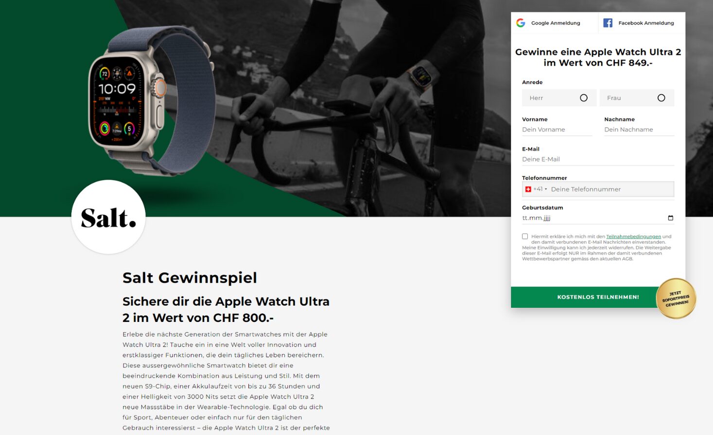 Leadgenerierung B2C Salt und ONELINE