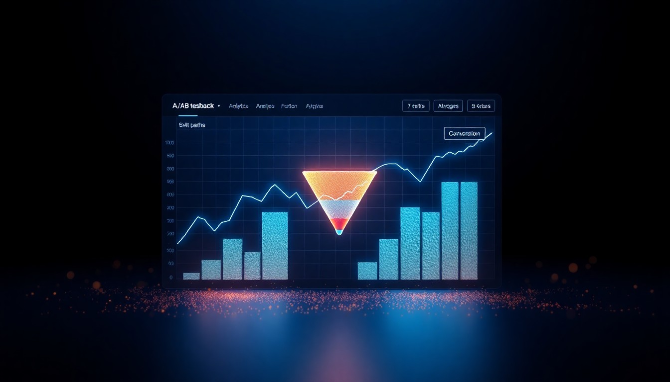 Abstrakte 3D-Illustration zum Thema A/B Testing